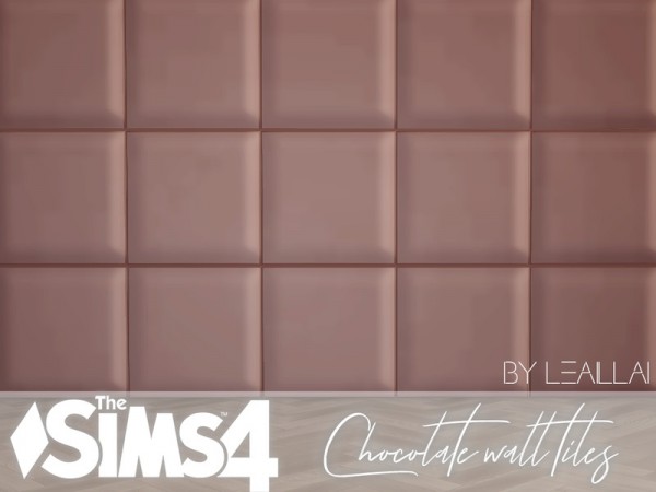  The Sims Resource: Chocolate wall tiles by LeaIllai
