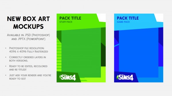  Mod The Sims: Box Art Mockups for User Created Content by littledica