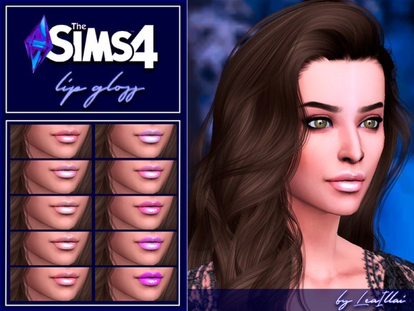  The Sims Resource: Lip gloss by LeaIllai