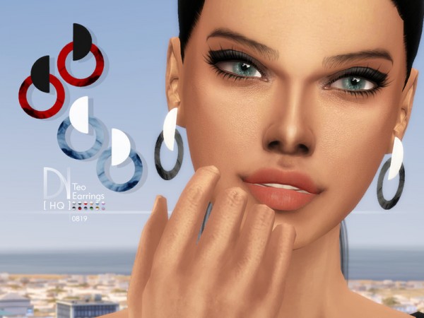  The Sims Resource: Teo Earrings by DarkNighTt