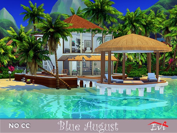  The Sims Resource: Blue August house by evi