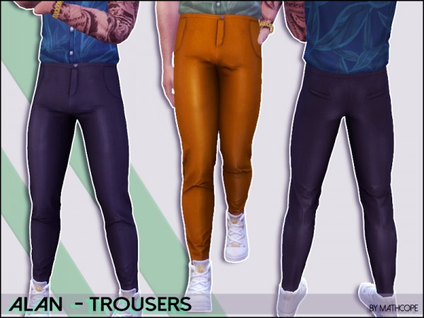  Sims 4 Studio: Alan Traousers by mathcope