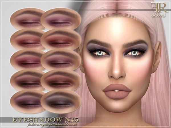  The Sims Resource: Eyeshadow N45 by FashionRoyaltySims