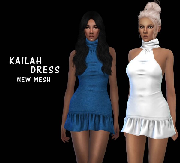 Leo 4 Sims: Kailah Dress recolor 2
