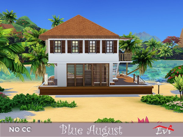  The Sims Resource: Blue August house by evi