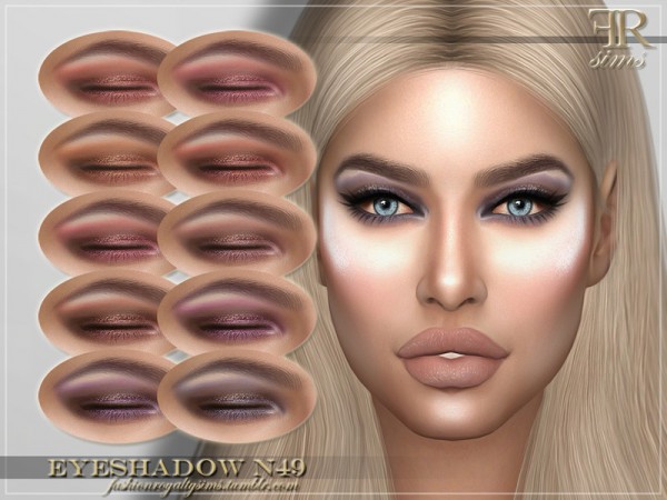  The Sims Resource: Eyeshadow N49 by FashionRoyaltySims