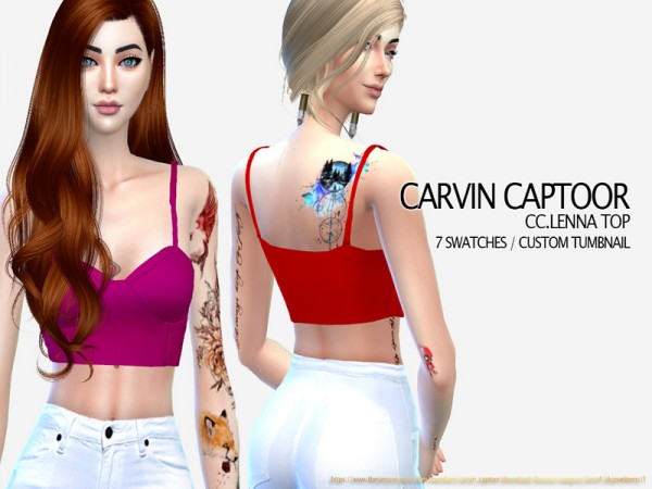  The Sims Resource: Lenna top by carvin captoor