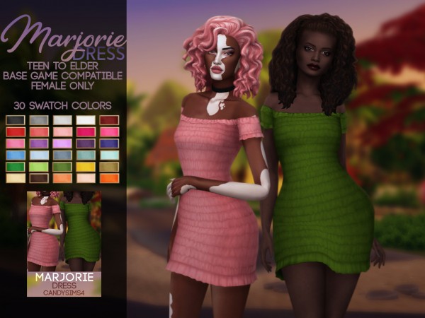 Candy Sims 4: Marjorie Dress