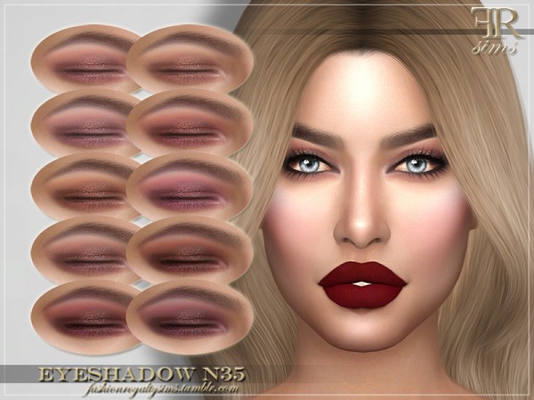  The Sims Resource: Eyeshadow N35 by FashionRoyaltySims
