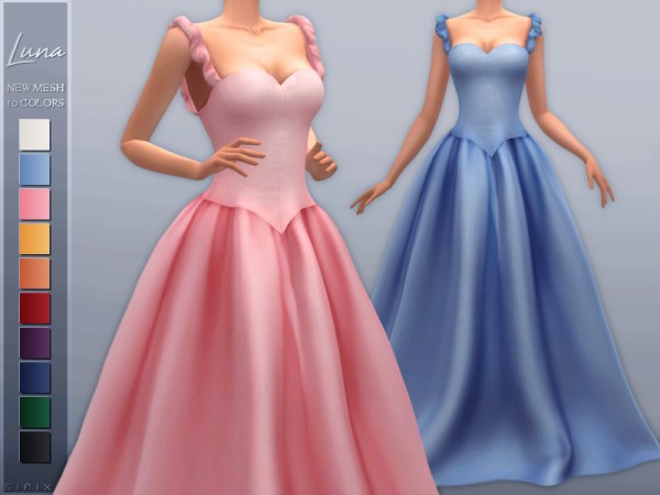  The Sims Resource: Luna Gown by Sifix