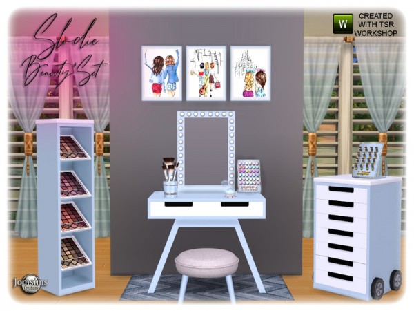  The Sims Resource: SLODIE beauty make up set by jomsims