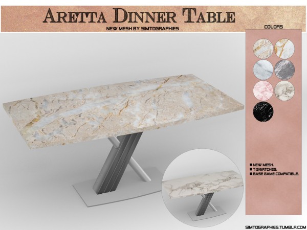  Simtographies: Aretta Dinner Table