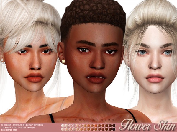  The Sims Resource: Flower Skin by Pralinesims