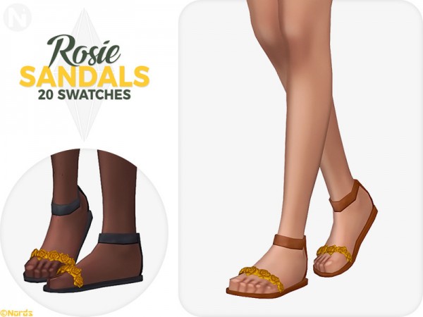  The Sims Resource: Rosie Sandals by Nords