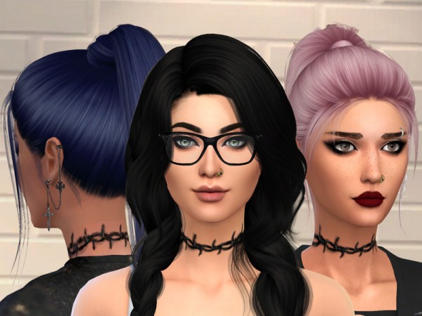  The Sims Resource: Tattoo Neck   Barbed Wire by Linnysia Sims