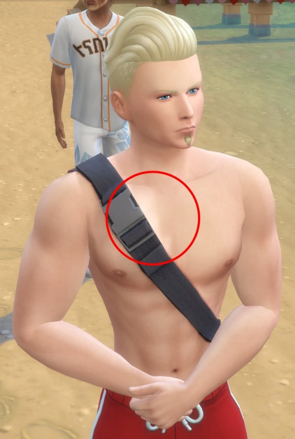  Mod The Sims: Override Lifeguard outfit corrected and Top only by Serinion