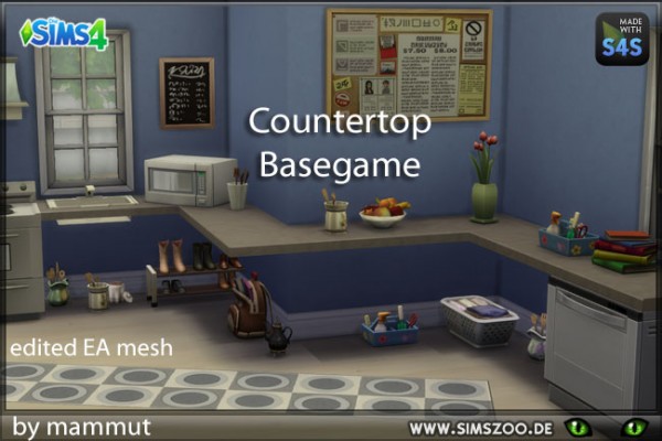  Blackys Sims 4 Zoo: Countertop by mammut