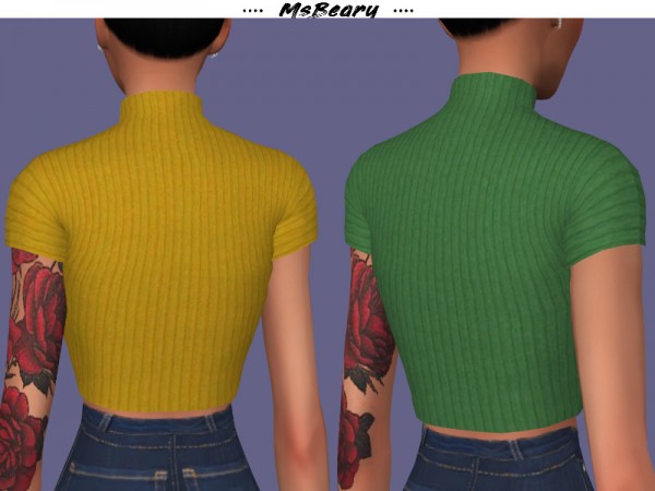  The Sims Resource: Rib Knit Turtleneck by MsBeary