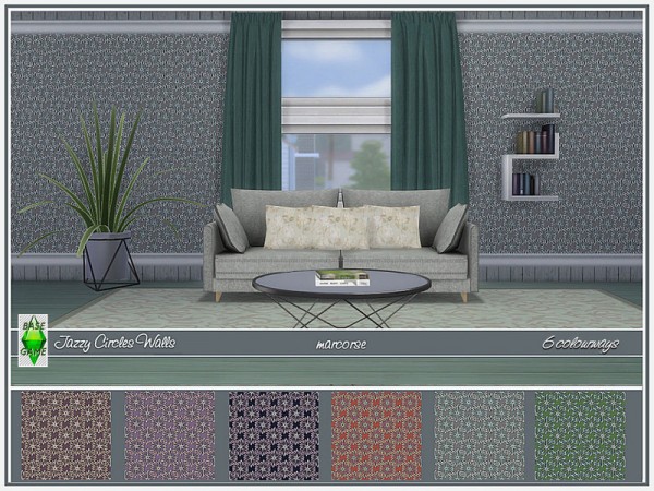  The Sims Resource: Jazzy Circles Walls by marcorse