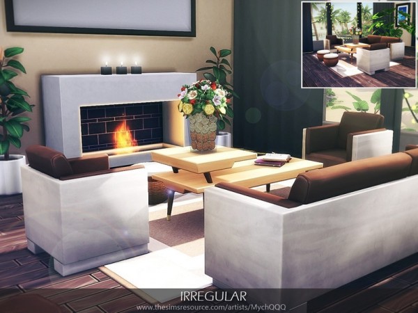  The Sims Resource: Irregular House by MychQQQ