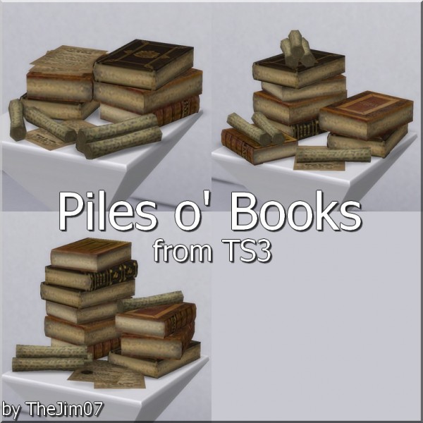  Mod The Sims: Pile o Books by TheJim07
