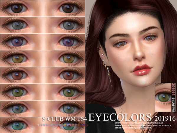 The Sims Resource: Eyecolors 201916 by S-Club • Sims 4 Downloads