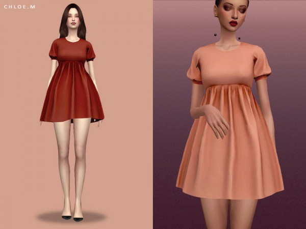  The Sims Resource: Short Dress by ChloeMMM