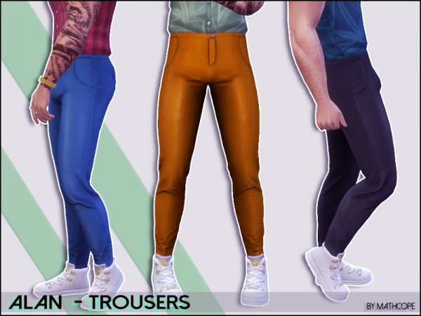  Sims 4 Studio: Alan Traousers by mathcope