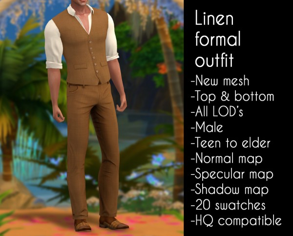 Lazyeyelids: Linen formal outfit