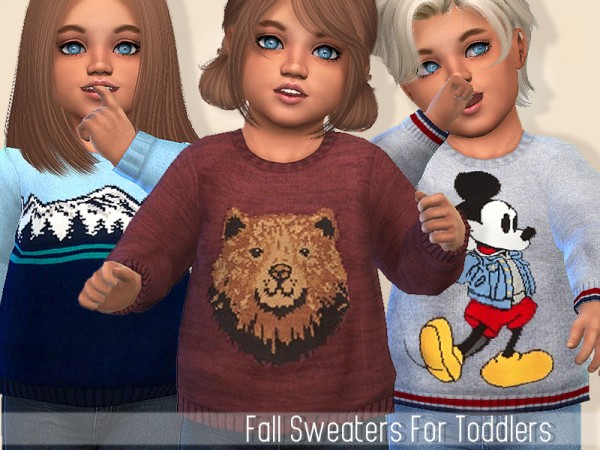  The Sims Resource: Fall Sweaters For Toddlers by Pinkzombiecupcakes