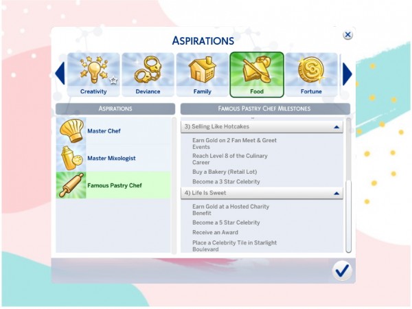  Mod The Sims: Famous Pastry Chef Aspiration by xbrettface