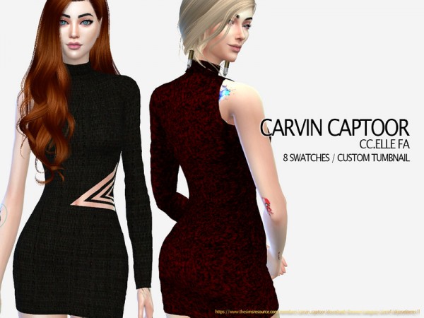  The Sims Resource: Elle FA dress by carvin captoor