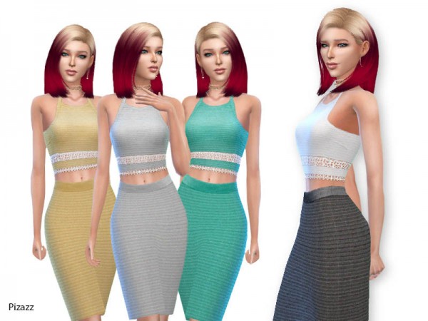  The Sims Resource: Summer Halter Dress by pizazz