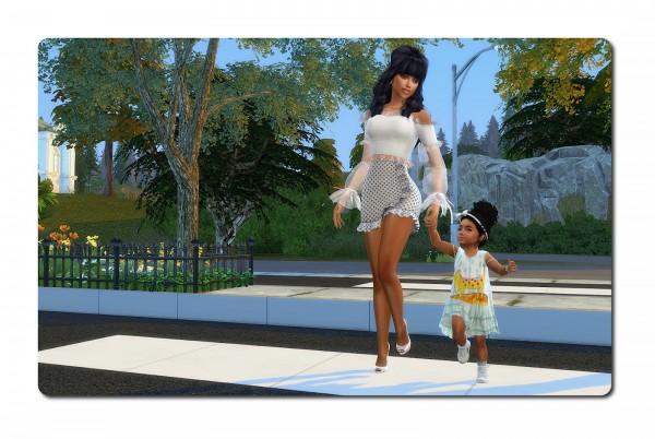  Sims4 boutique: Tooftoof Dress, Socks, Headband and Sneakers