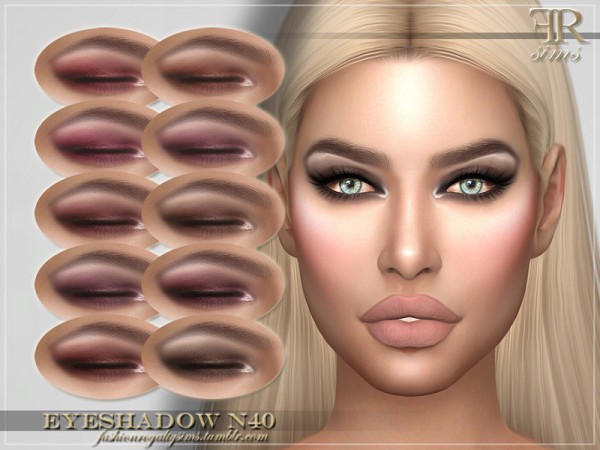  The Sims Resource: Eyeshadow N40 by FashionRoyaltySims