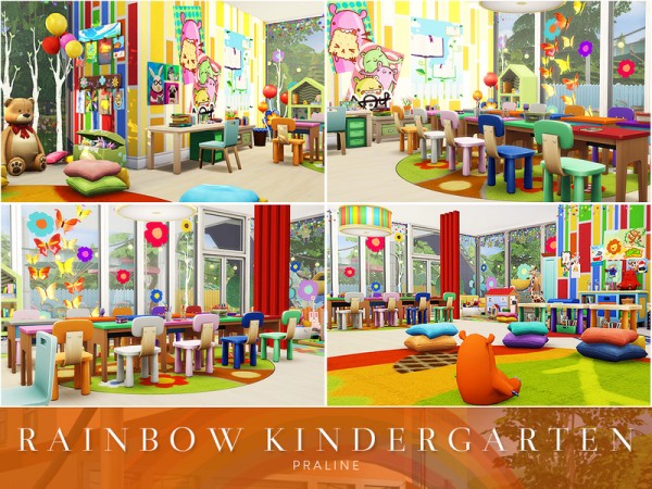 The Sims Resource: Rainbow Kindergarten by Pralinesims • Sims 4 Downloads