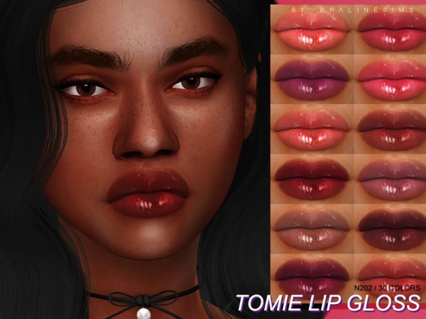  The Sims Resource: Tomie Lip Gloss N202 by Pralinesims