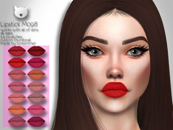 The Sims Resource: Lipstick M098 by turksimmer