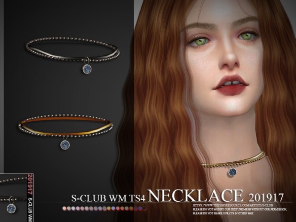  The Sims Resource: Necklace 201917 by S Club