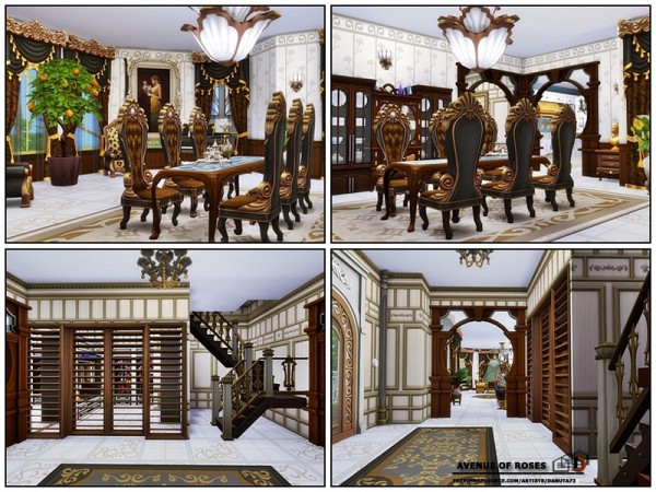  The Sims Resource: Avenue of Roses house by Danuta720