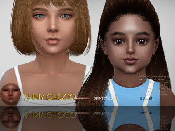  The Sims Resource: Shiny Choco skin by S Club
