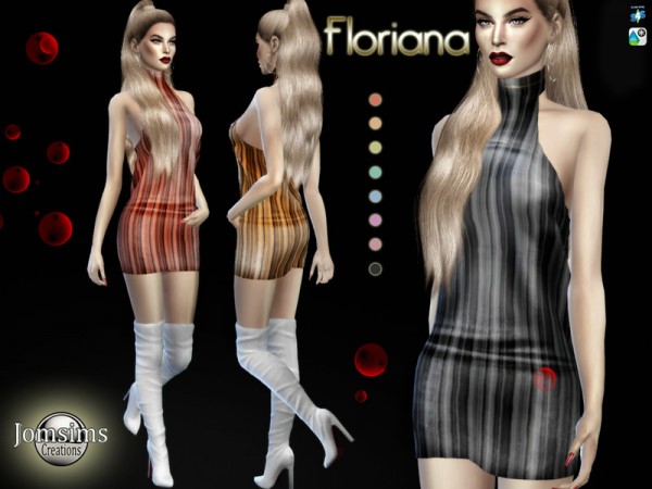  The Sims Resource: Floriana dress by jomsims