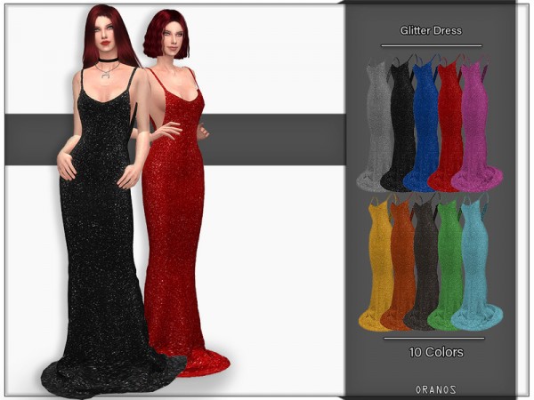  The Sims Resource: Glitter Dress by OranosTR
