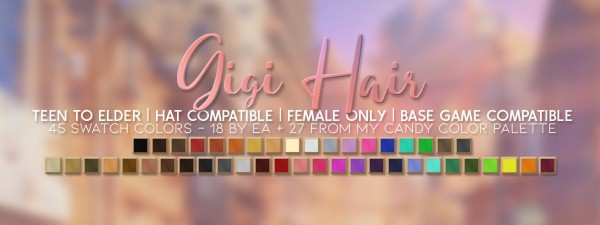  Candy Sims 4: Gigi Hair