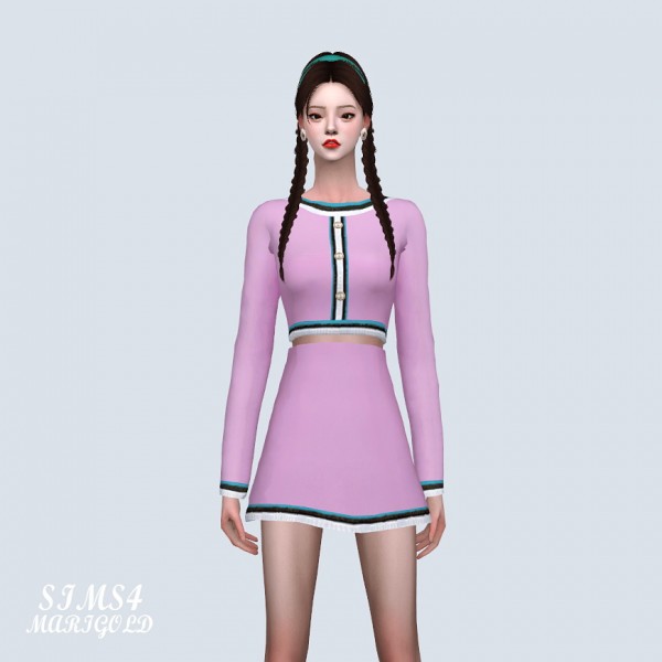  SIMS4 Marigold: 3 Point Line Two Piece