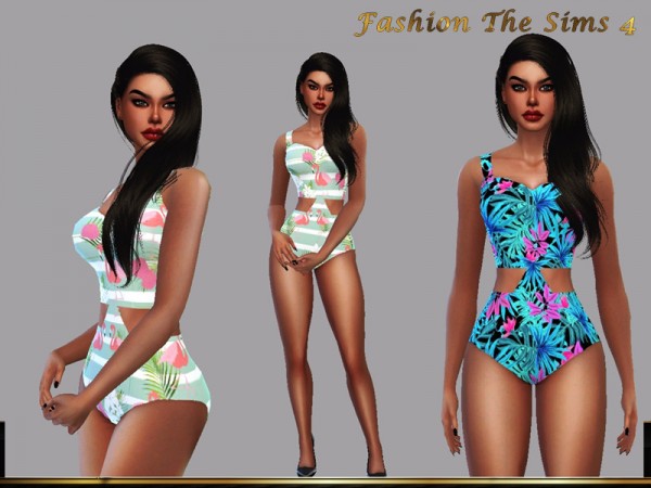  The Sims Resource: Collection Swimsuit Safira by LYLLYAN