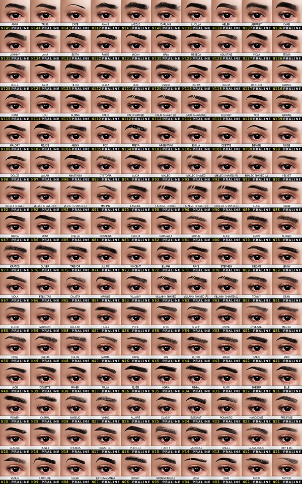  Praline Sims: Eyebrows 160