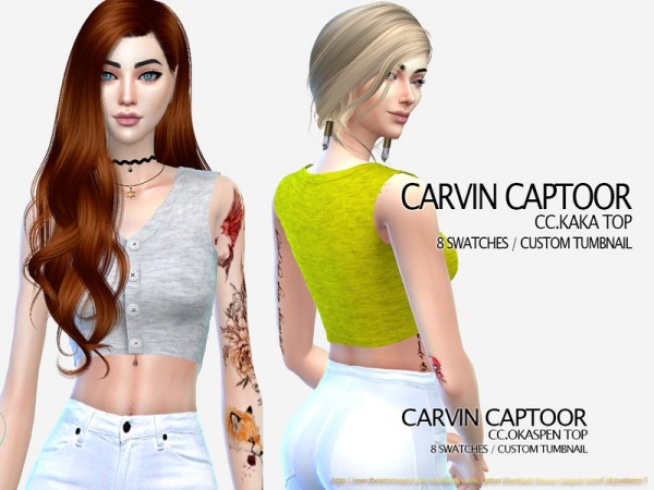  The Sims Resource: Kaka Top by carvin captoor