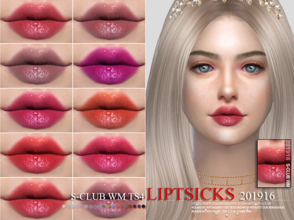 The Sims Resource Lipstick 201916 By S Club • Sims 4 Downloads