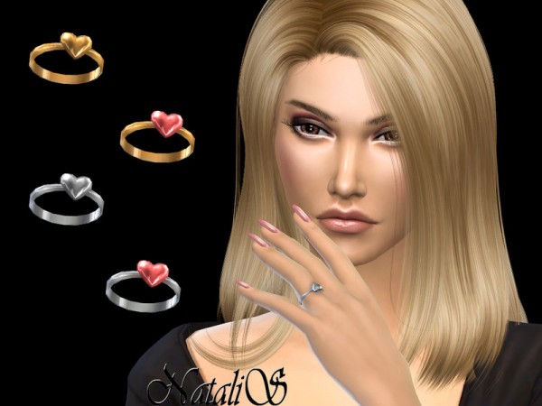  The Sims Resource: Simple heart ring by NataliS